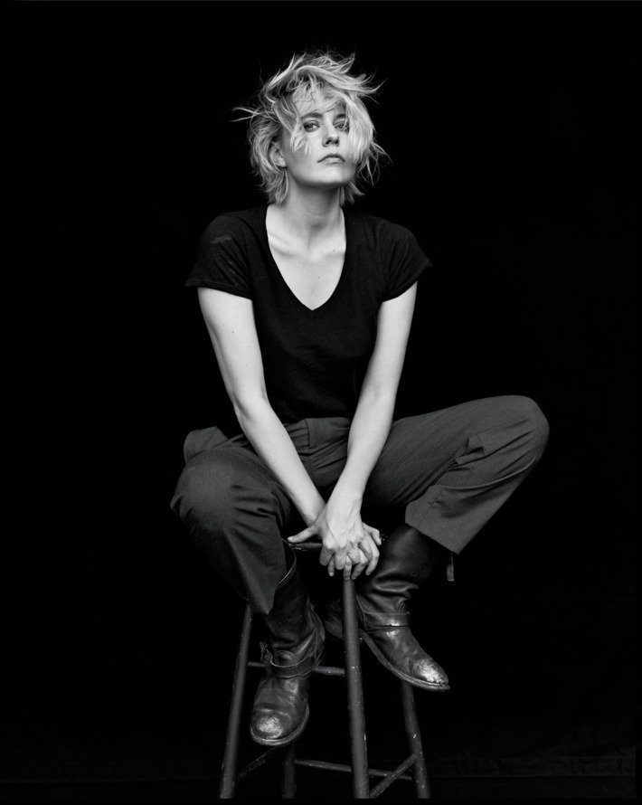 T-shirt by ATM; trousers by Gucci; boots by What Goes Around Comes Around. Photo: Norman Jean Roy