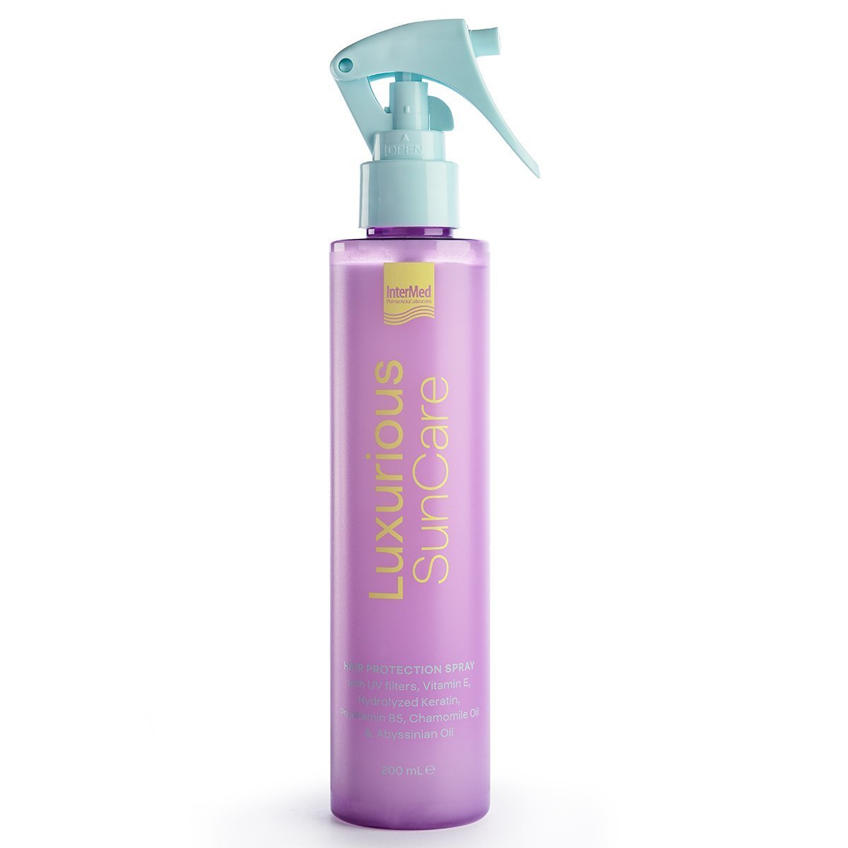 Συσκευασία του προϊόντος Luxurious SunCare Hair Protection Spray της InterMed