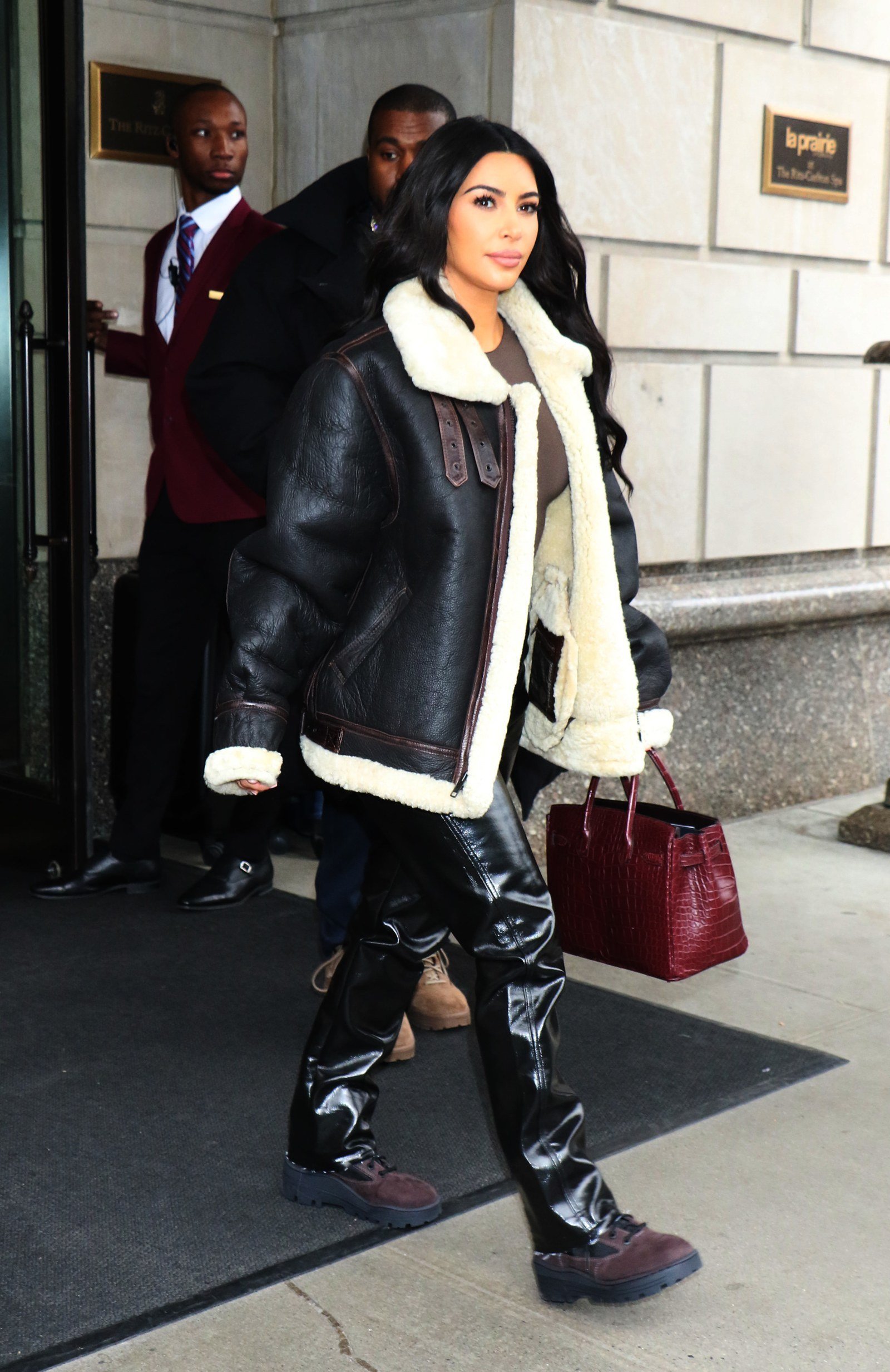 aviator jacket Kim Kardashian West