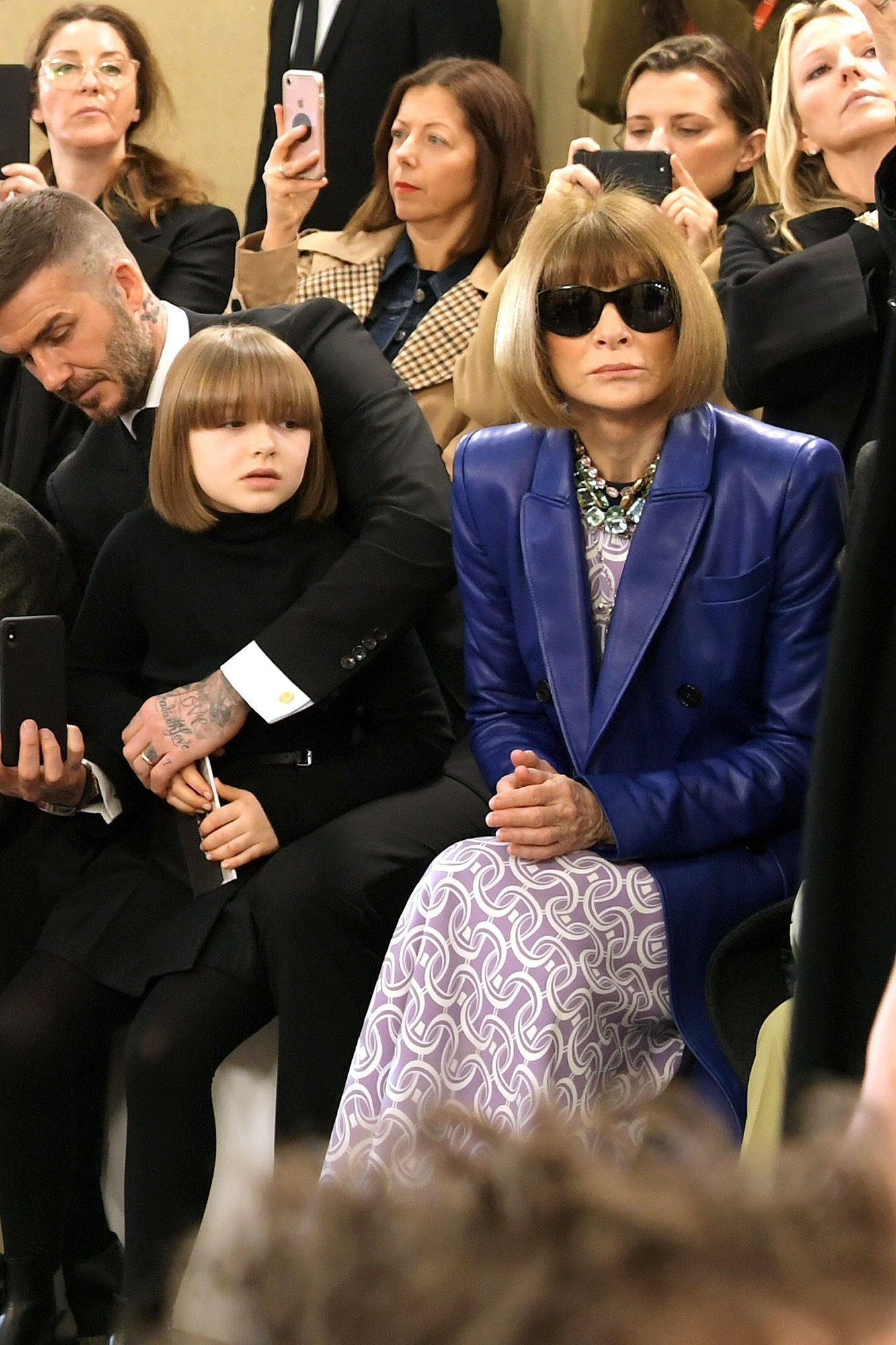 Anna Wintour Harper Beckham hair