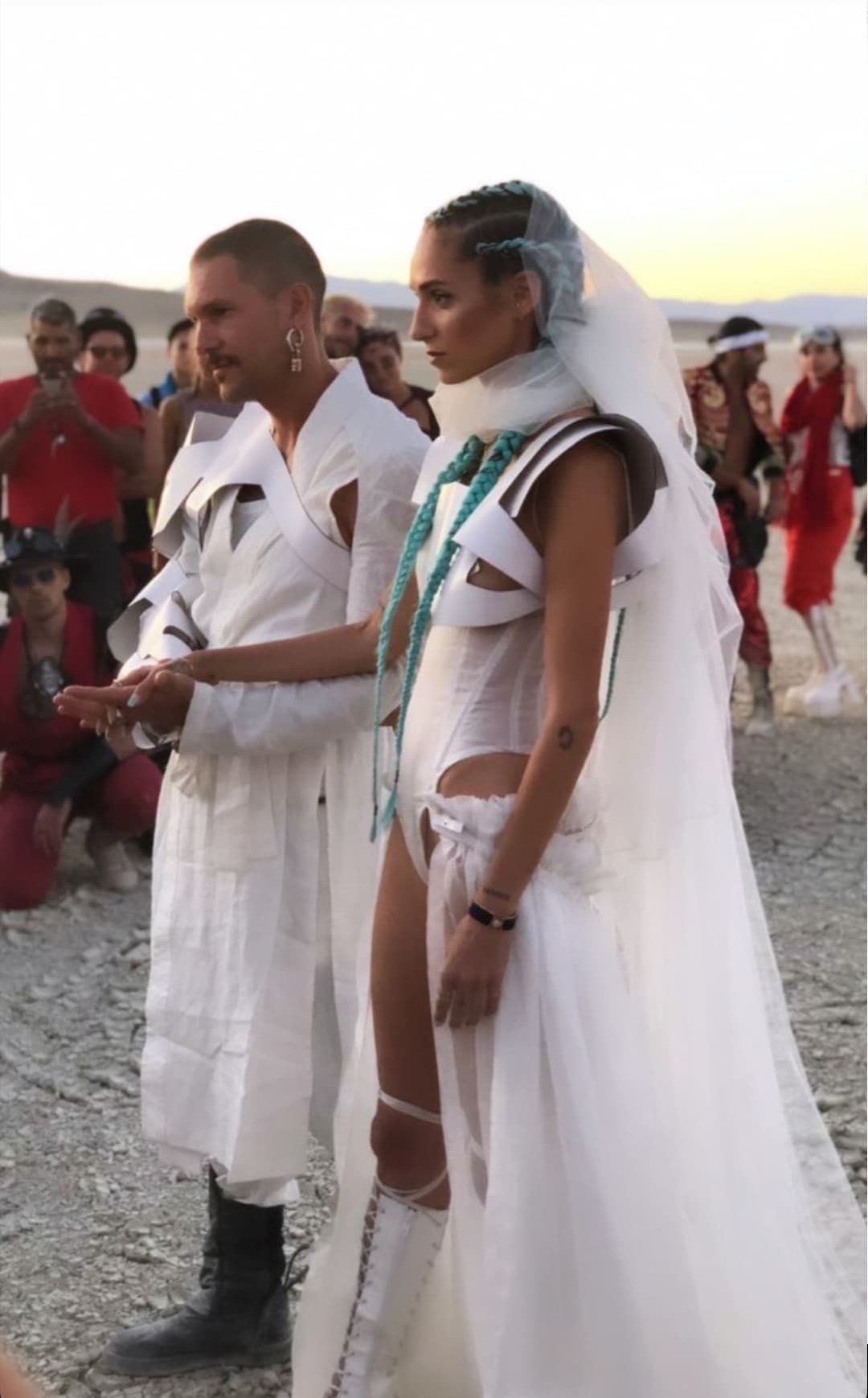 Burning man wedding