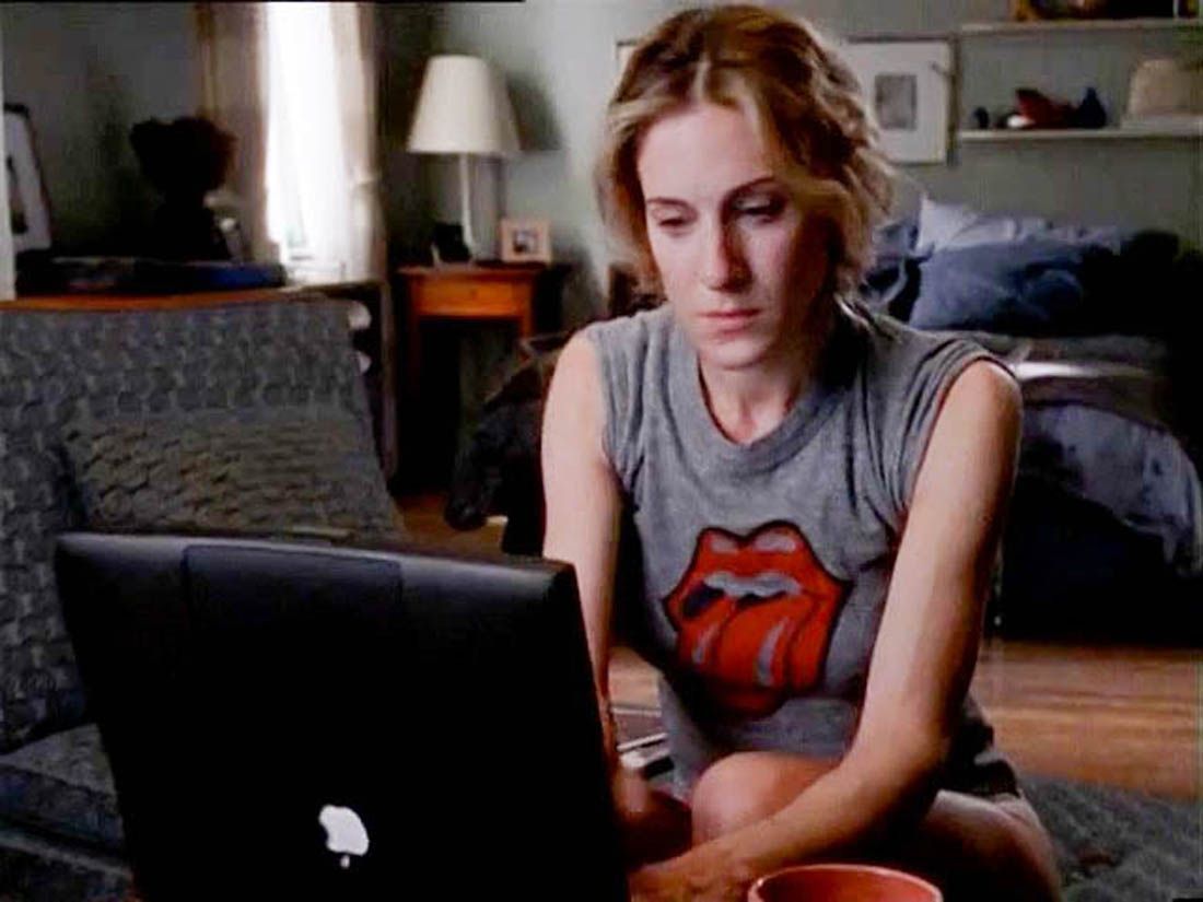 Carrie Bradshaw work from home looks