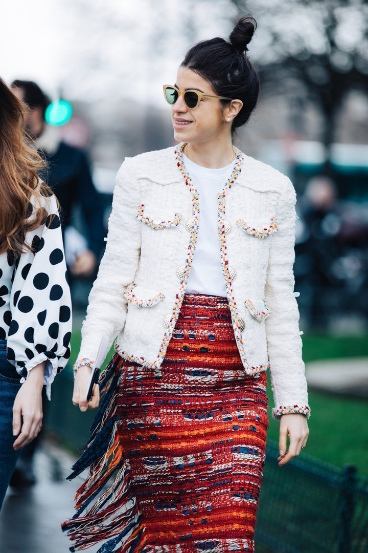 Chanel jacket street fashion