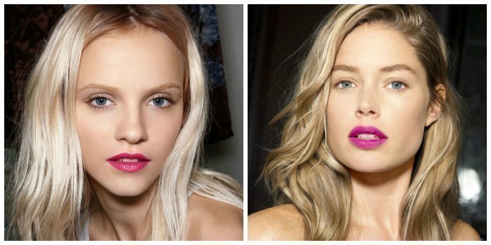 beauty, make up, fuchsia lips