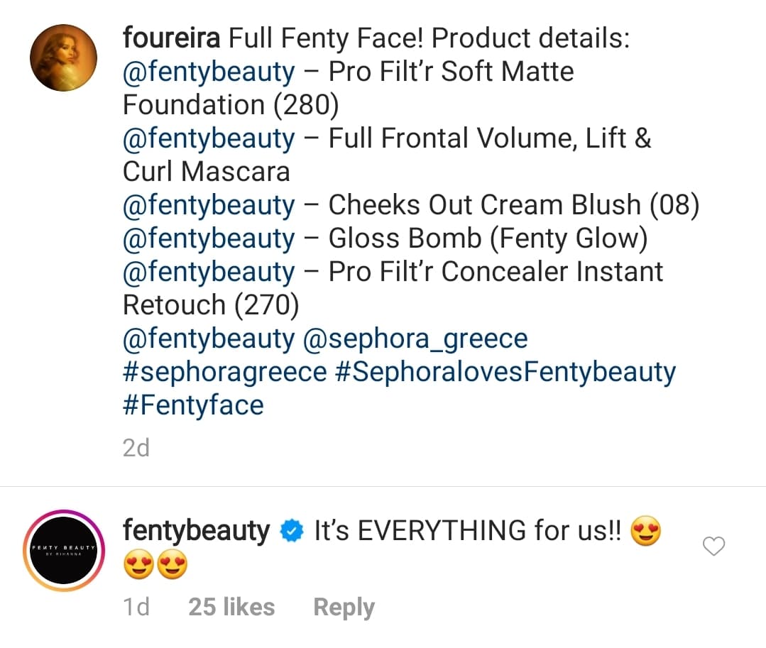 Eleni Foureira Fenty Beauty