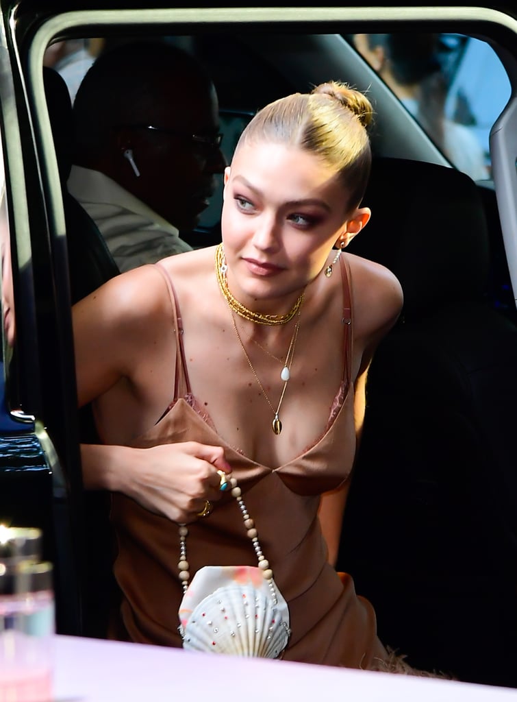 Gigi Hadid shell bag