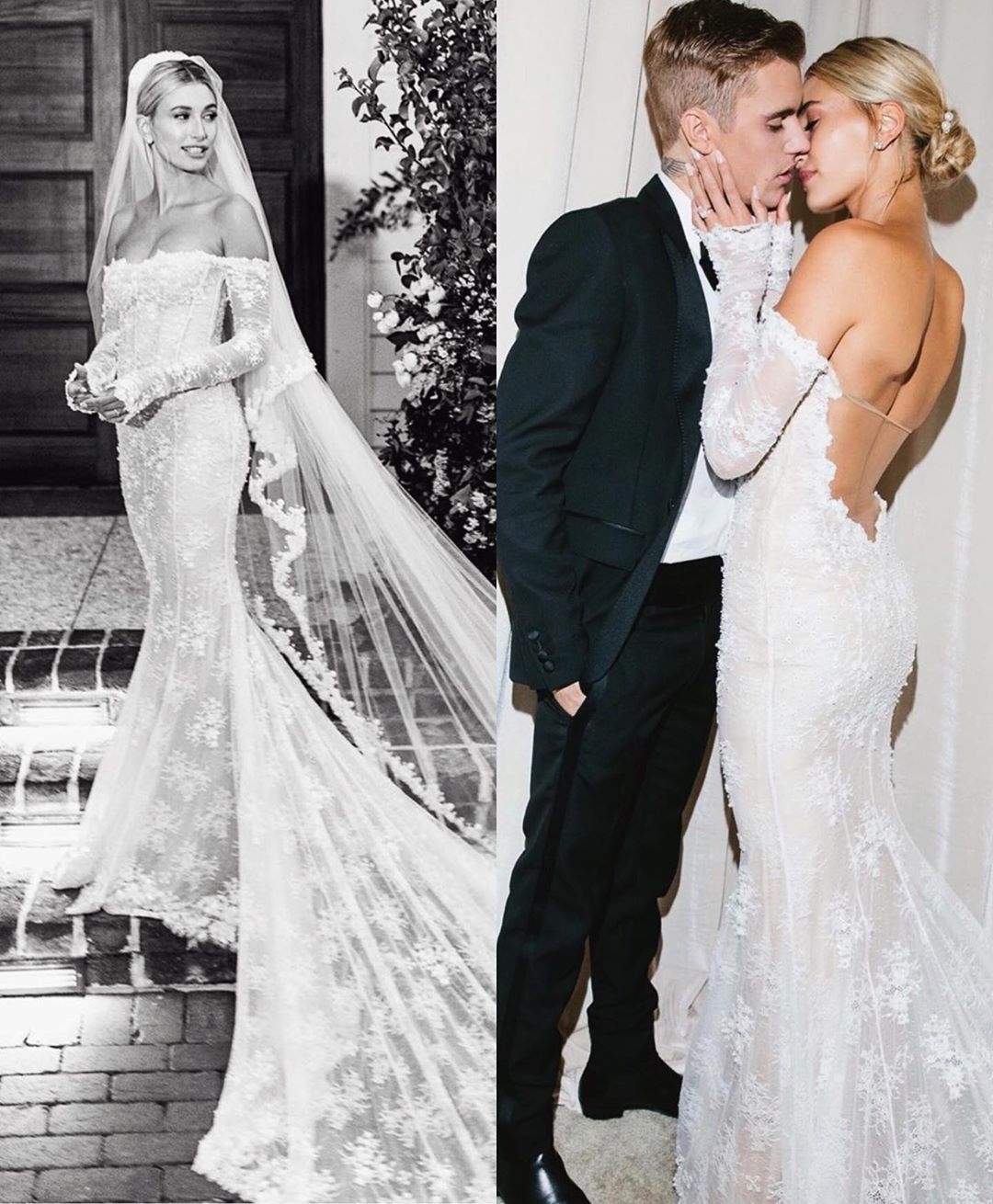 Hailey Bieber wedding dress