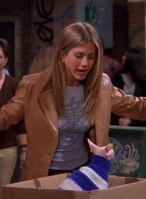 Rachel Green leather blazer