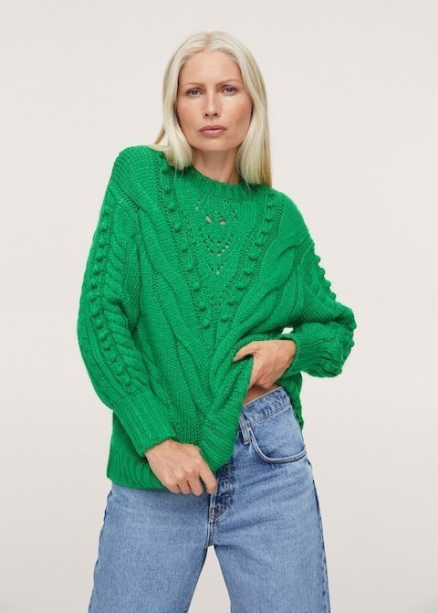 MANGO green knit