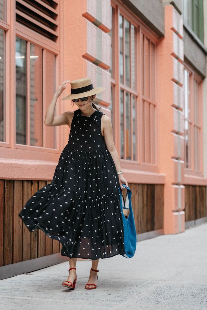 maxi dress street fashion