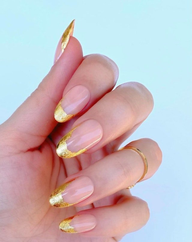 gold foil nail