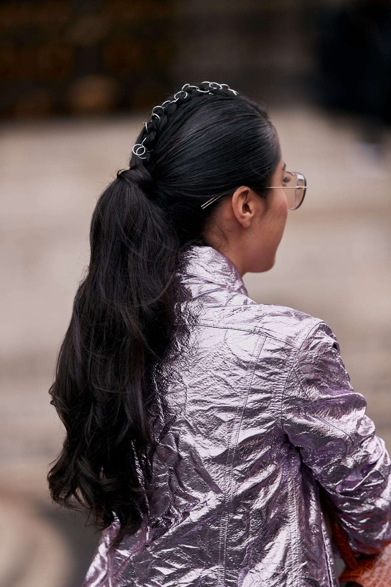 paris fashion week street fashion hair