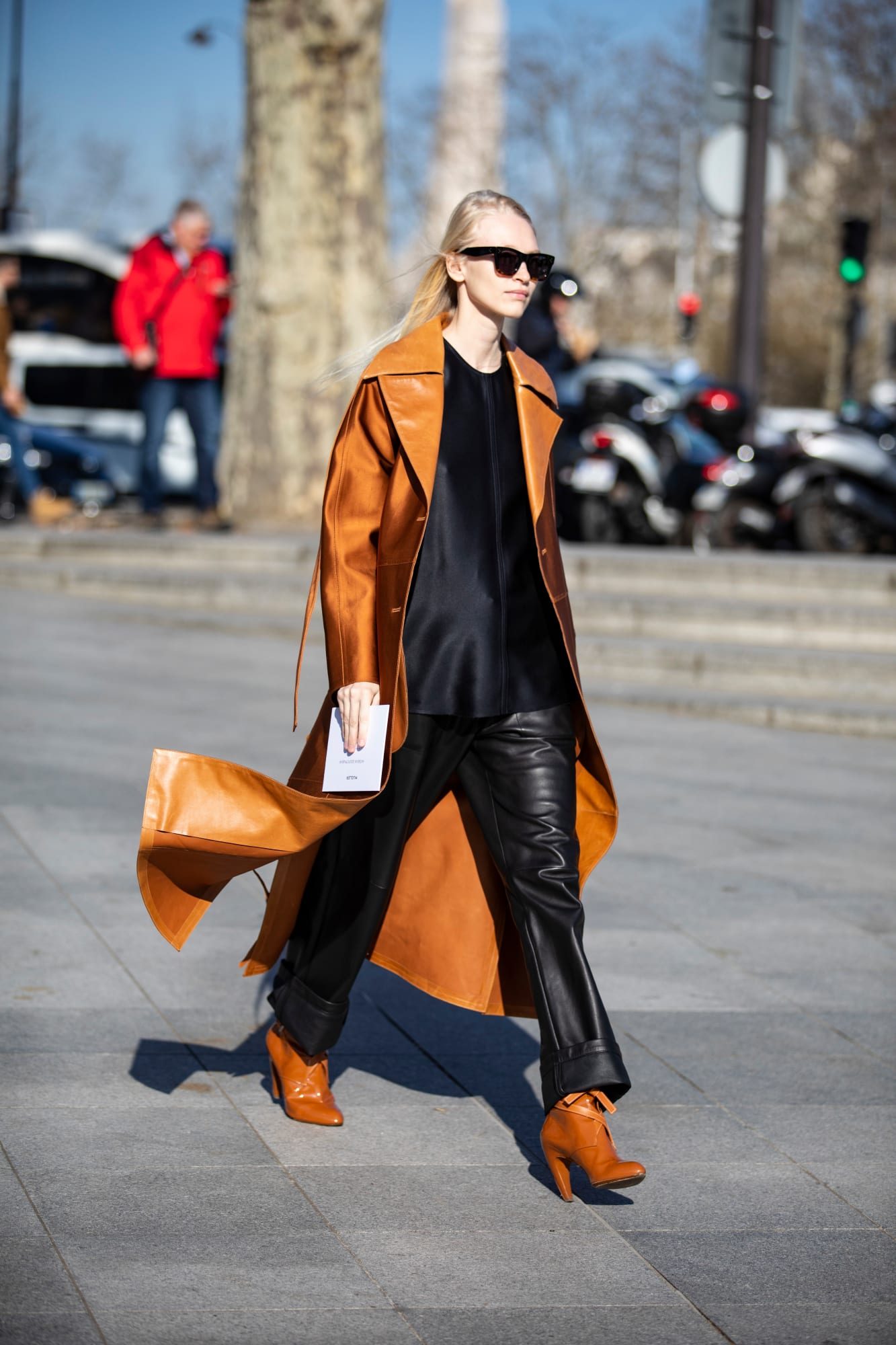 Paris Fashion Week colourful leather