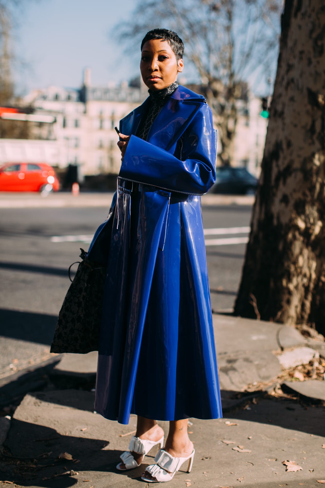 Paris Fashion Week street fashion leather 2019