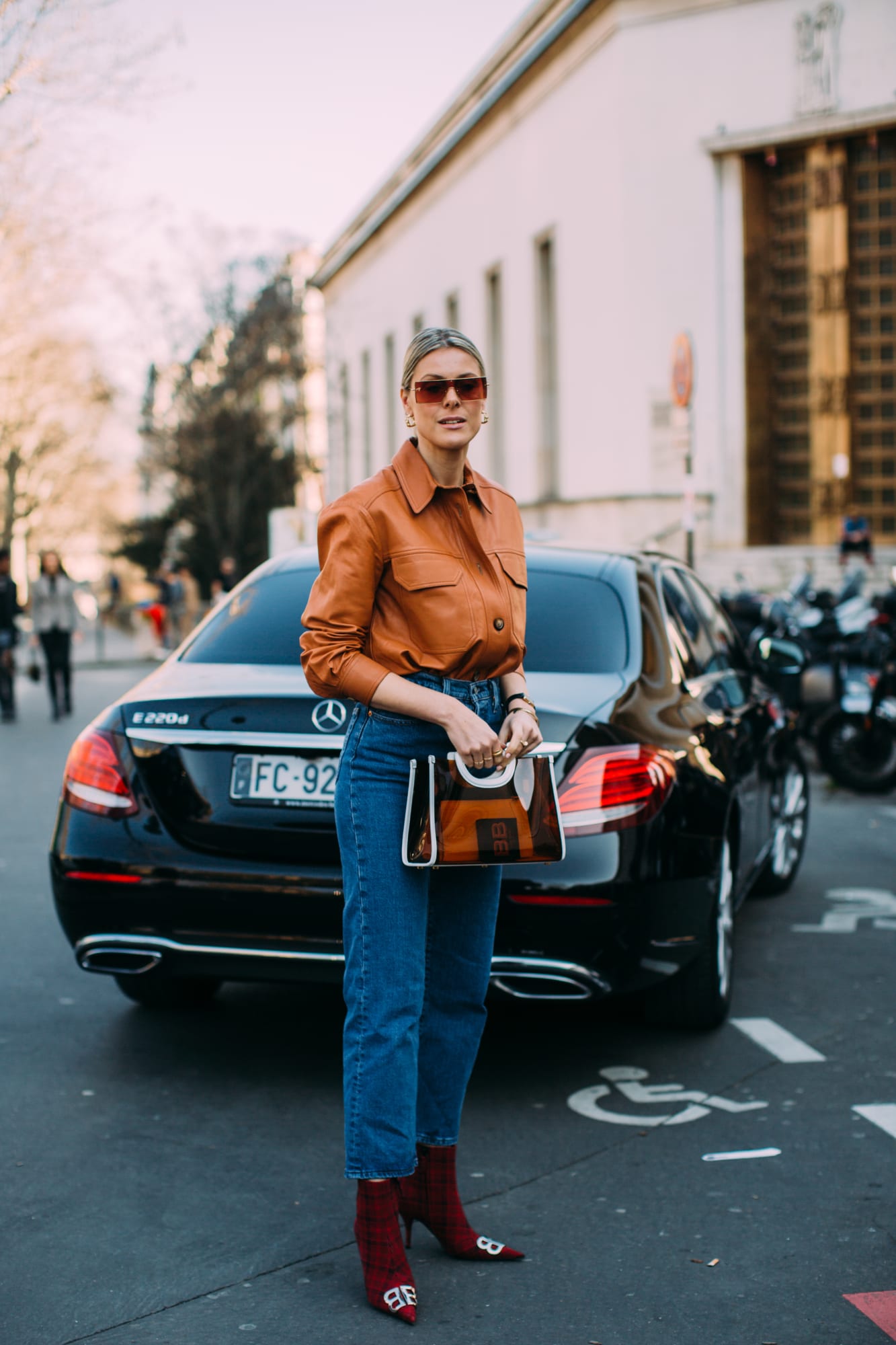 Paris Fashion Week street fashion 2019 leather