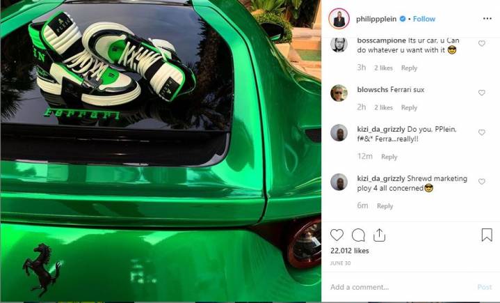 Philipp Plein Ferrari scandal