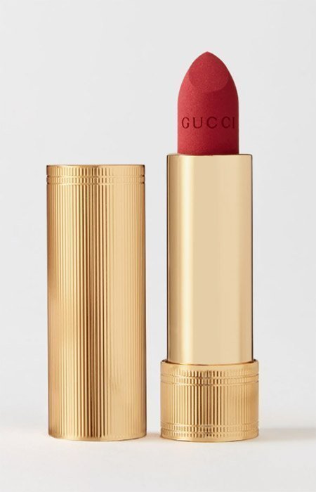 Gucci red lipstick