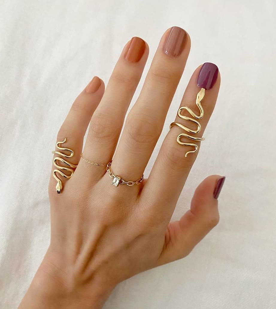 Tonal Toffee nail trend 2020