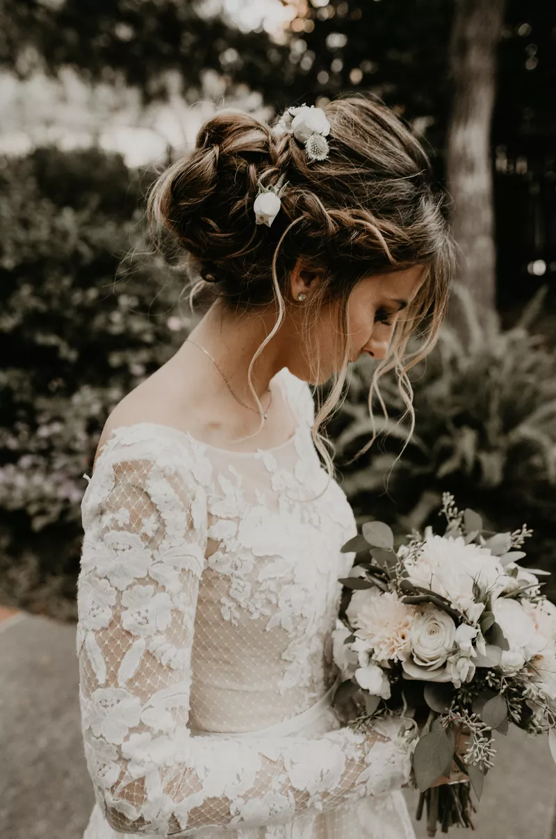 bridal messy updos 2020