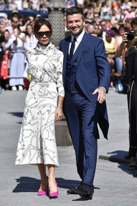 Victoria Beckham pink shoes